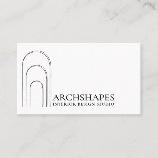 Architecture Geometry Interior Designer white Business Card