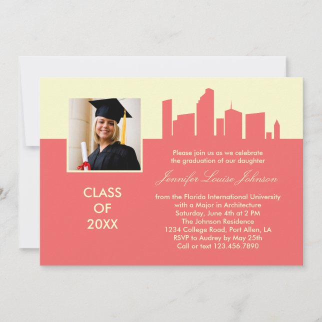 Architecture Graduation Photo Invitation (Front)