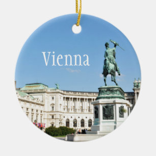 Architecture in Vienna, Austria Ceramic Tree Decoration