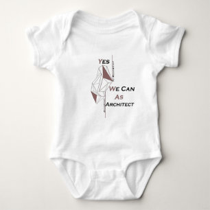 architecture, modern design, geometric art, black baby bodysuit