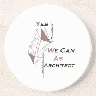 architecture, modern design, geometric art, black coaster