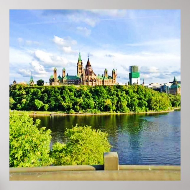 Architecture of Parliament Hill Ottawa. Buy Now Poster (Front)