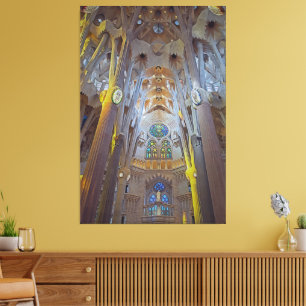 Architecture of the Sagrada Familia Cathedral Canvas Print