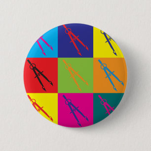 Architecture Pop Art 6 Cm Round Badge