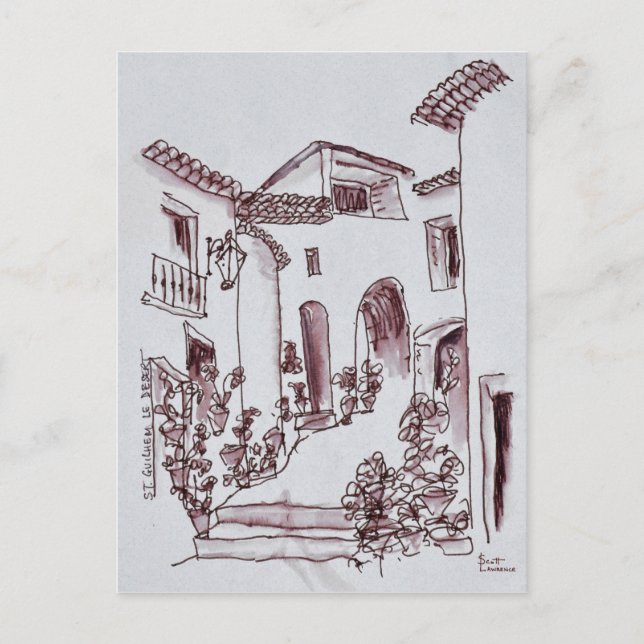 Architecture | Saint-Guilhem-Le-Desert, France Postcard (Front)
