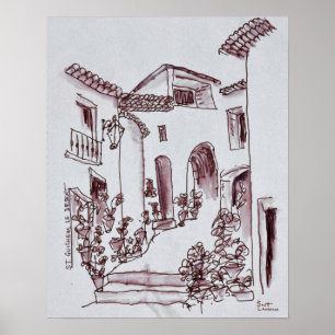 Architecture Saint-Guilhem-Le-Desert, France Poster