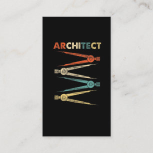 Architecture Student Construction Retro Architect Business Card