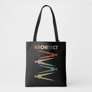 Architecture Student Construction Retro Architect Tote Bag