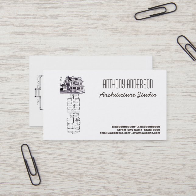 Architecture studio business card (Front/Back In Situ)