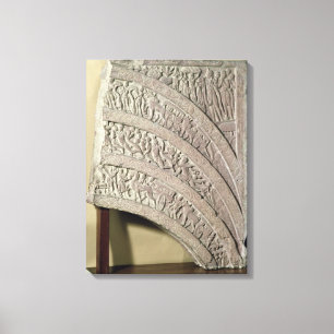 Architrave from a gateway, red sandstone, Mathura, Canvas Print