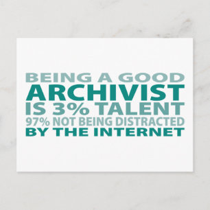 Archivist 3% Talent Postcard