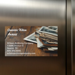 Archivist Company Vintage Photographs Archival Magnetic Business Card