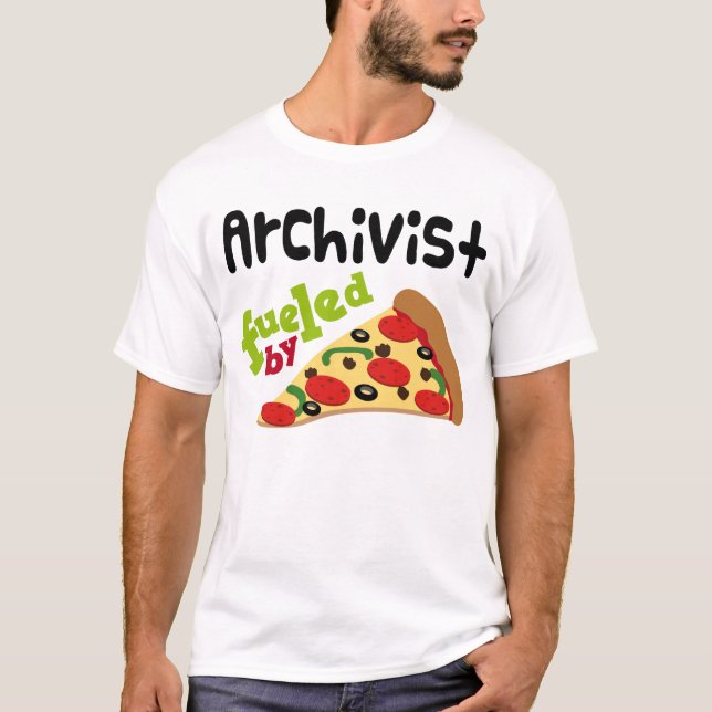 Archivist (Funny) Pizza T Shirt (Front)