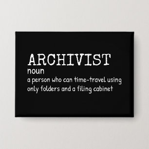Archivist Humour Definition Button
