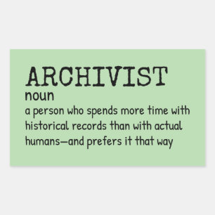 Archivist Job Humour Sticker