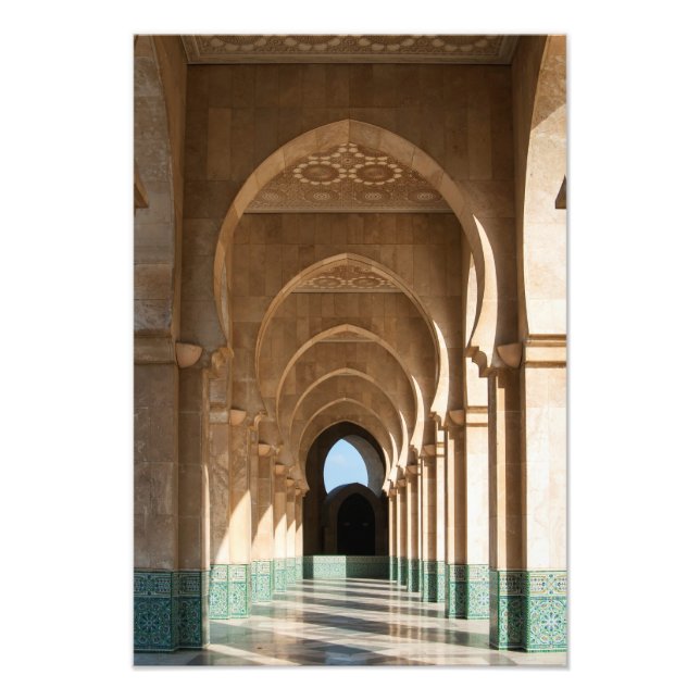 Archway at Hassan II Mosque, Casablanca, Morocco Photo Print (Front)