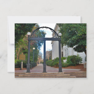 Archway entrance at college postcard