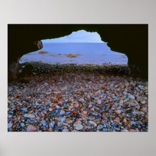 Archway Leads To Seascape Poster