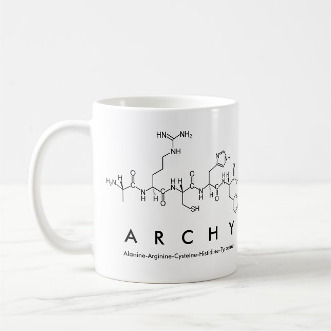 Archy peptide name mug (Left)