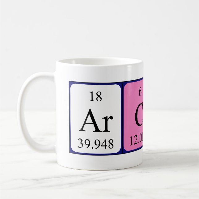 Archy periodic table name mug (Left)