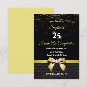 Arco Y Luces Con Gemas Doradas  Invitation