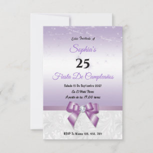 Arco Y Luces Con Gemas Lila Invitation