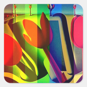 Arcobaleno 128 square sticker