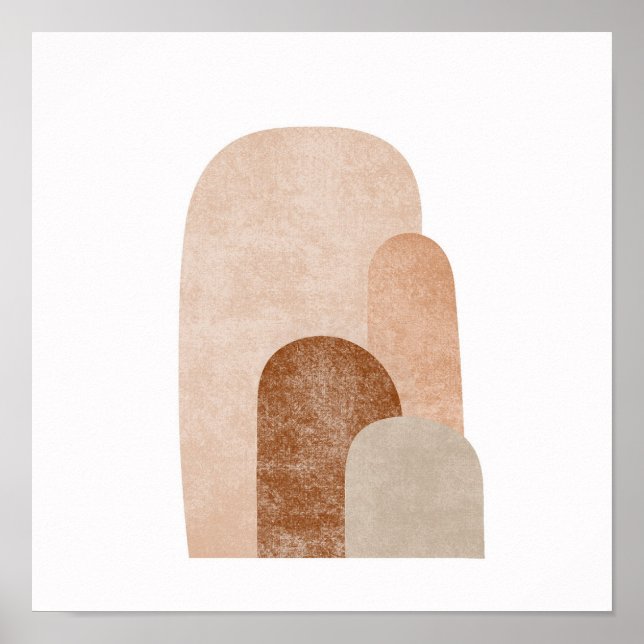 Arcs Simple Boho Drawings Boho Chic Aesthetic Bohe Poster (Front)
