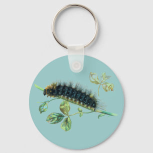 Arctia caja caterpillar key ring