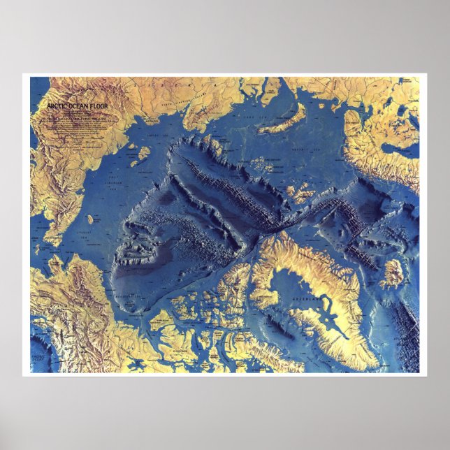 " Arctic: 1971 The Arctic OCEAN FLOOR map ... Poster (Front)