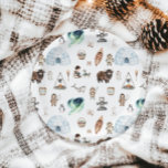Arctic Adventure Birthday Party Paper Plate<br><div class="desc">Bring the magic of the Arctic to your child’s celebration with these Arctic Adventure Birthday Party Paper Plates! Featuring an adorable hand-drawn pattern design of Eskimo friends, igloos, and Arctic animals like narwhals and musk oxen, these plates are perfect for creating a fun and whimsical atmosphere. The icy blue palette...</div>