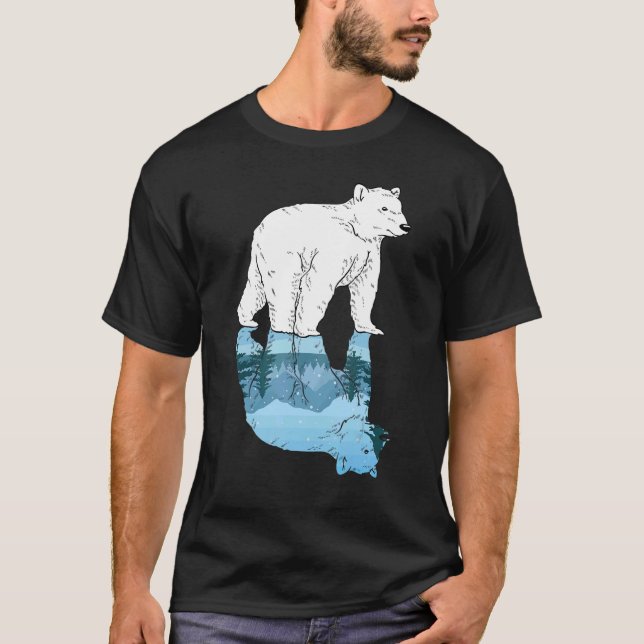 Arctic Animal  Forest Trees Mountain Nature Polar  T-Shirt (Front)