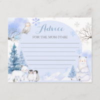 ARCTIC ANIMAL Snowflake Baby Shower Advice for Mum