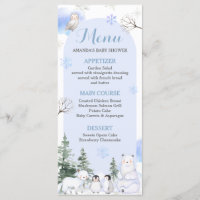 ARCTIC ANIMAL Snowflakes Trees Baby Shower