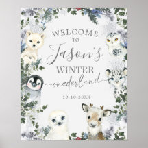 Arctic Animal Winter Onederland Birthday Welcome