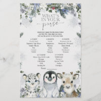 Arctic Animal Winter Onederland Shower Purse