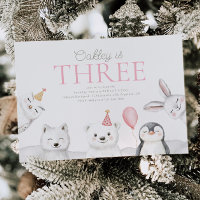 Arctic Animals Birthday Invitation
