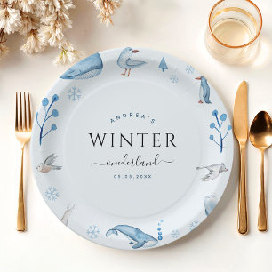 Arctic Animals Winter Onederland Plates