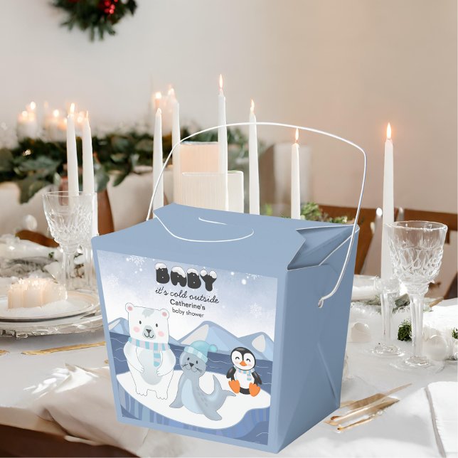 Arctic Animals Winter Wonderland Baby Shower Favour Box (Creator Uploaded)
