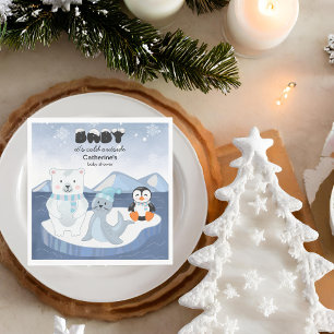 Arctic Animals Winter Wonderland Baby Shower Napkin