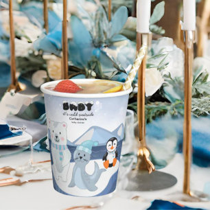 Arctic Animals Winter Wonderland Baby Shower Paper Cups
