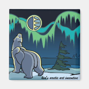 Arctic Art Fridge Magnet Polar Bear Art Gifts