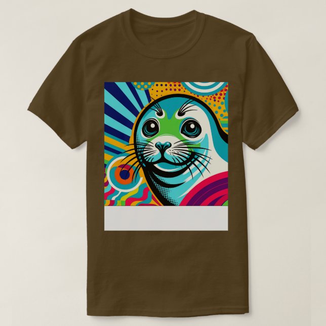 Arctic Aura Weddell Seal Art Polar Elegance T-Shirt (Design Front)