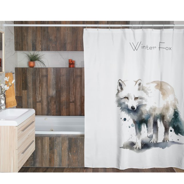 Arctic Beauty: Winter Fox custom Shower Curtain (Creator Uploaded)