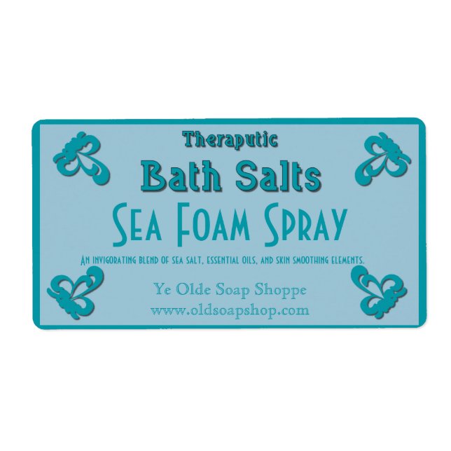 Arctic Blue Customisable Homemade Bath Salts (Front)