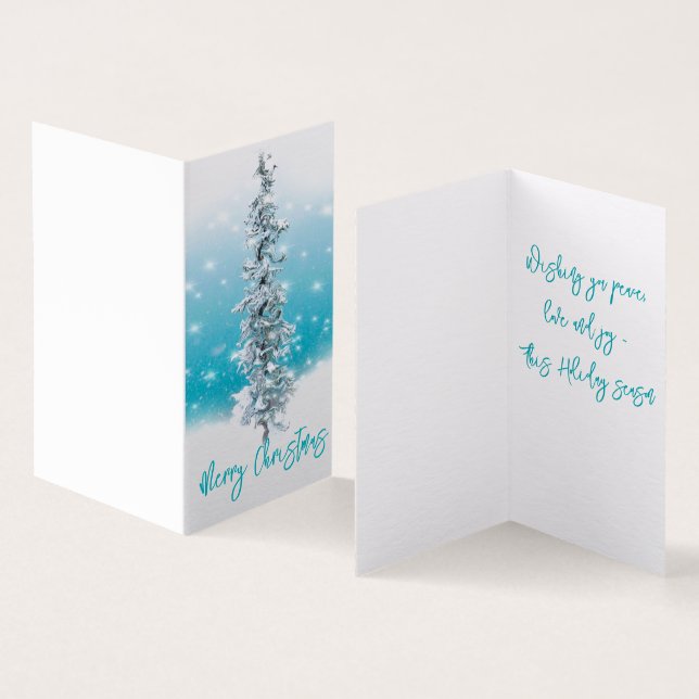 Arctic blue frozen frosty silver sparkle evergreen (Inside and Outside)