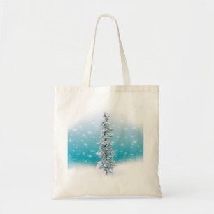 Arctic blue Holiday tree Tote Bag