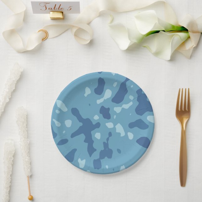 Arctic Camo Drift Paper Plate (Wedding)