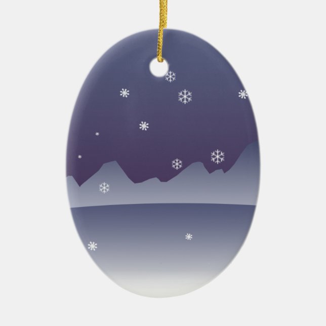 Arctic Ceramic Tree Decoration (Front)