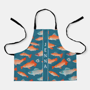 Arctic Char Geometric Colourful Custom Pattern Apron